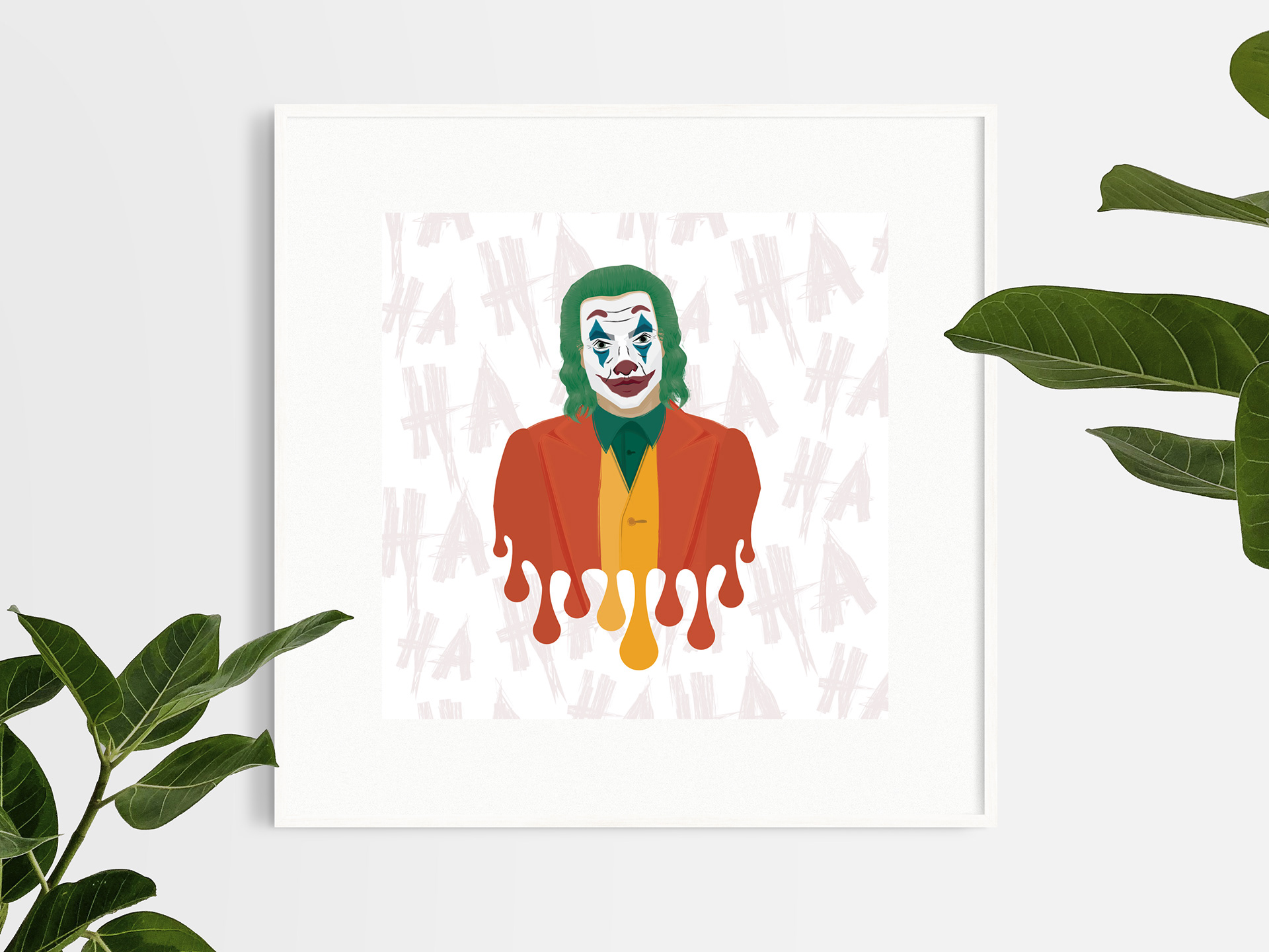 A graphic illustration of the Joker.