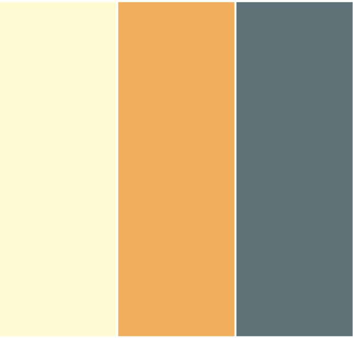 A swatch of the main shades used in the project.