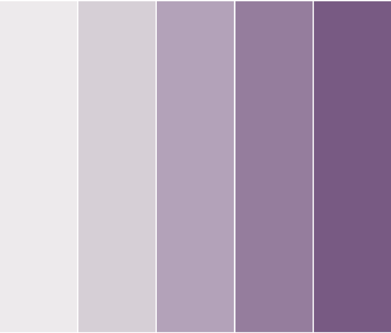 A swatch of purple shades used in the project.