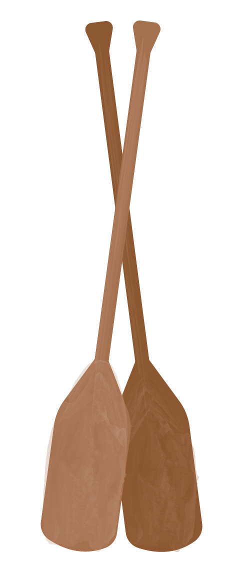 A graphic of 2 paddles.